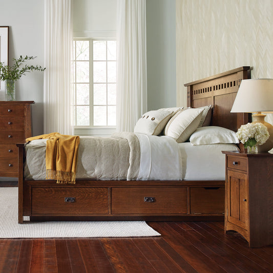 Highlands Platform Storage Bed - Stickley Furniture | Mattress