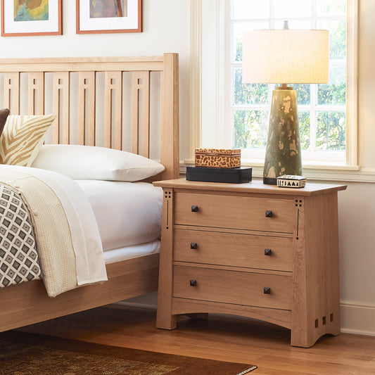 Highlands Three-Drawer Nightstand - Stickley Furniture | Mattress