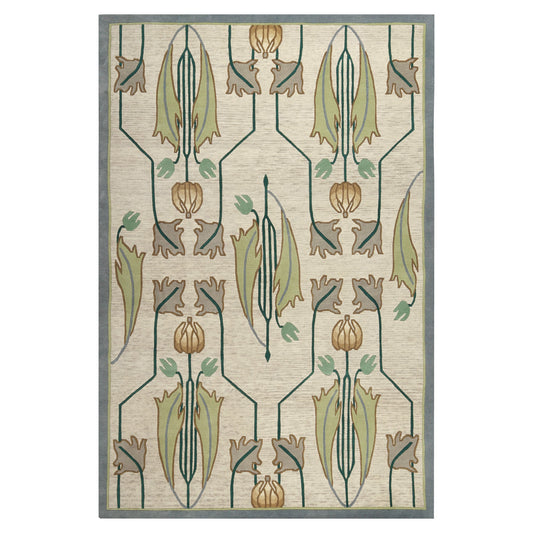 Rennie Tulip Rug - Ivory - Stickley Furniture | Mattress