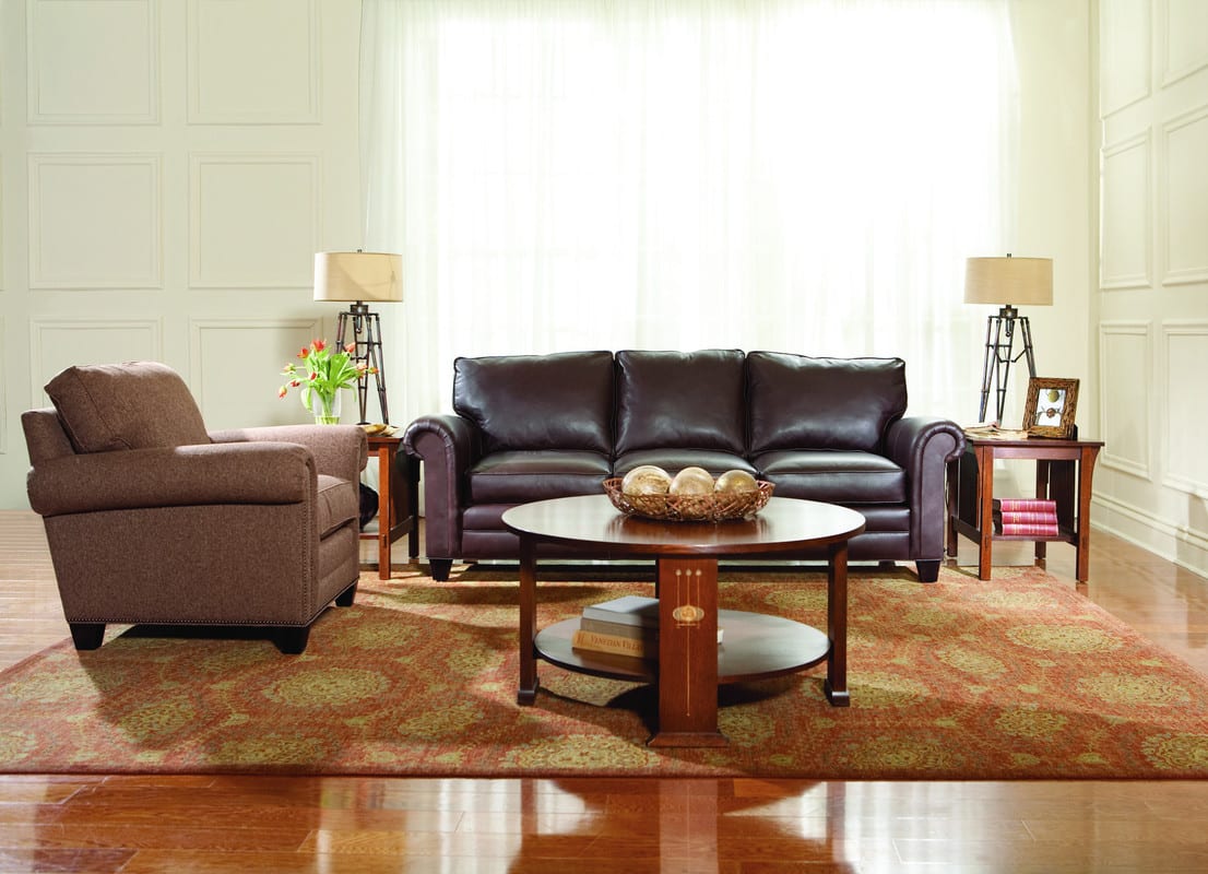 Harvey Ellis Round Cocktail Table - Stickley Furniture | Mattress