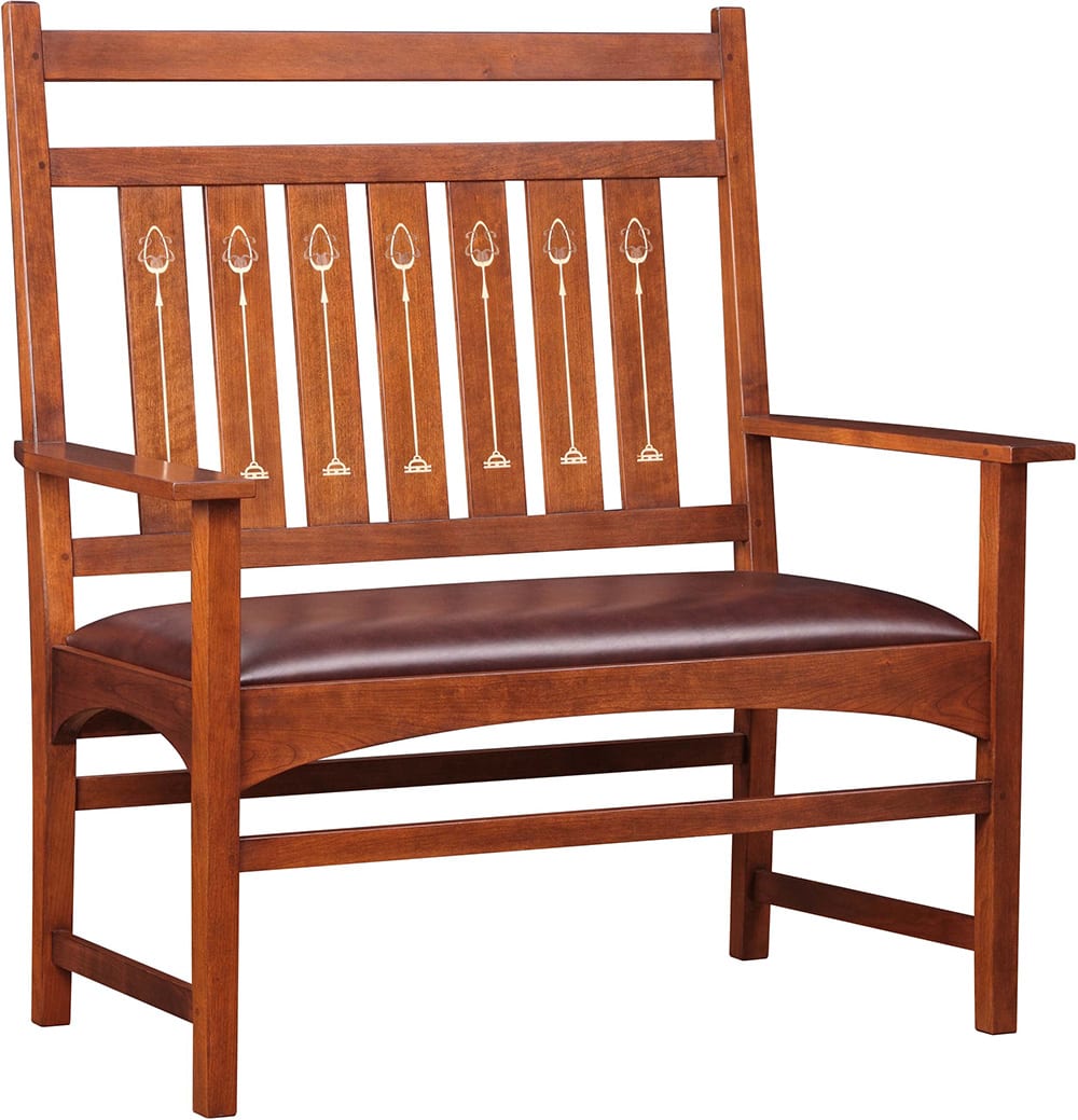 Harvey Ellis Settee, with Inlay – Stickley