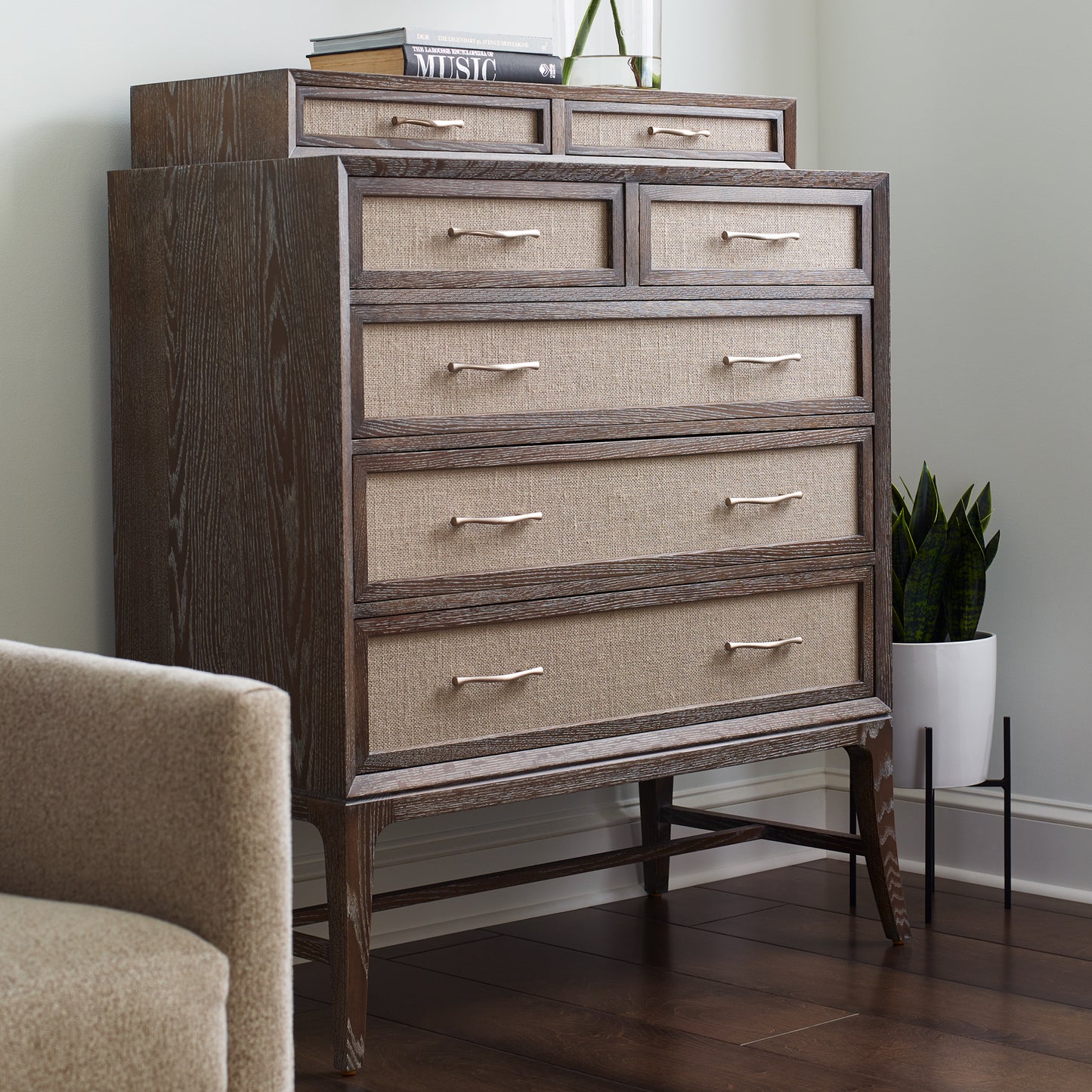 Maidstone Tall Chest, Woven Jute