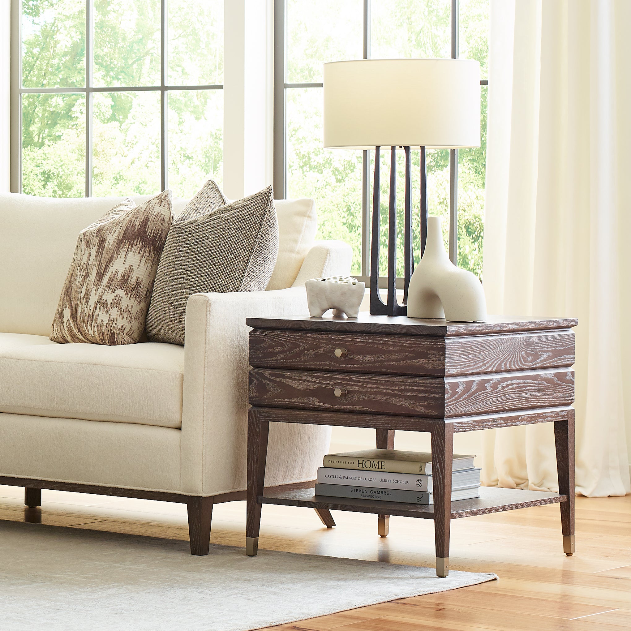 Maidstone Two-Drawer Side Table – Stickley Brand