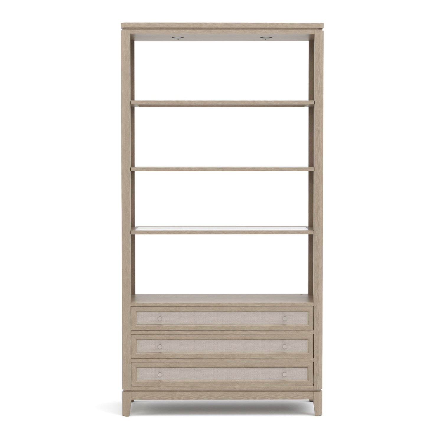 Maidstone Bookcase with Woven Jute in 201 Sandbank finish