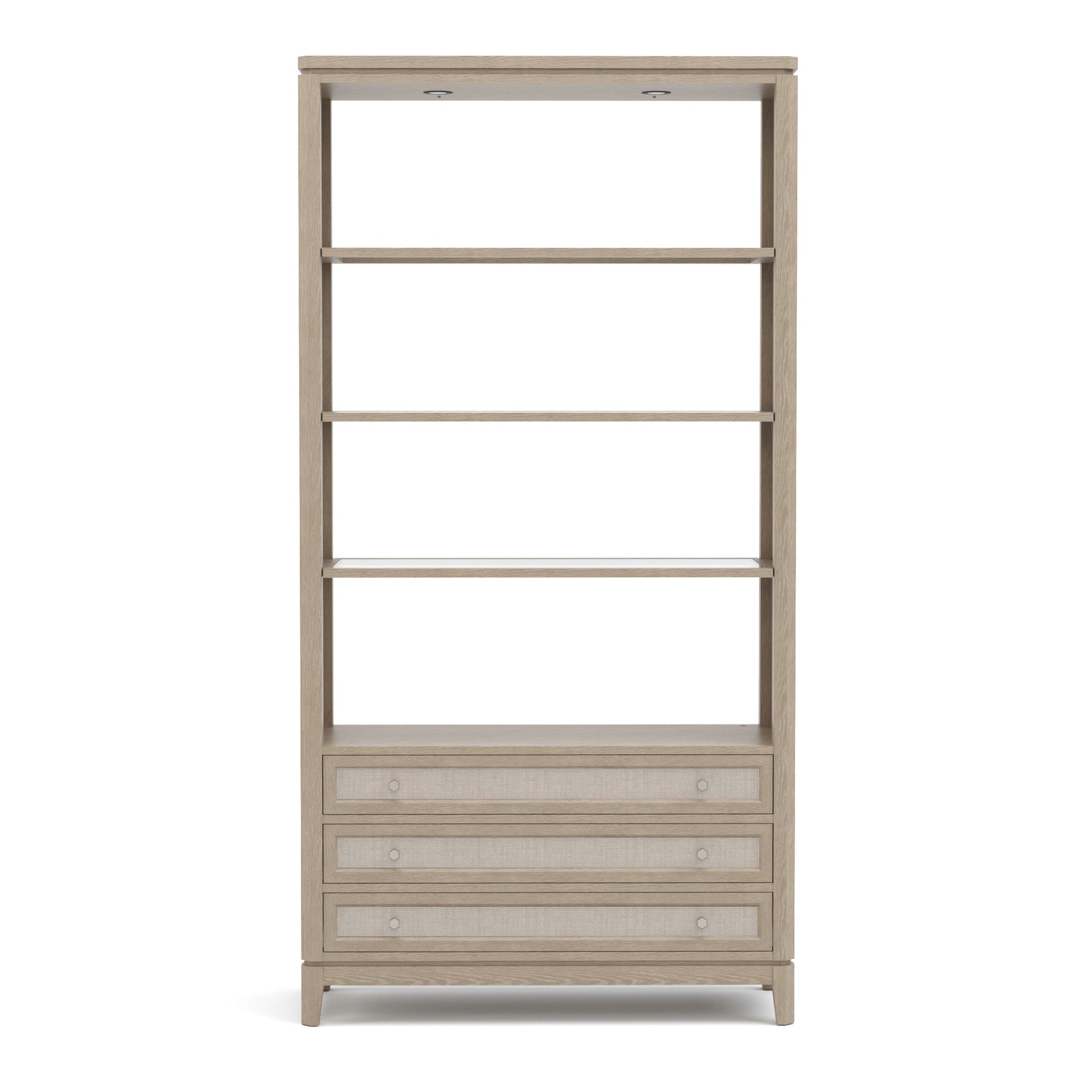 Maidstone Bookcase with Woven Jute in 201 Sandbank finish