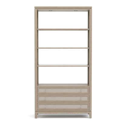 Maidstone Bookcase with Woven Jute in 201 Sandbank finish