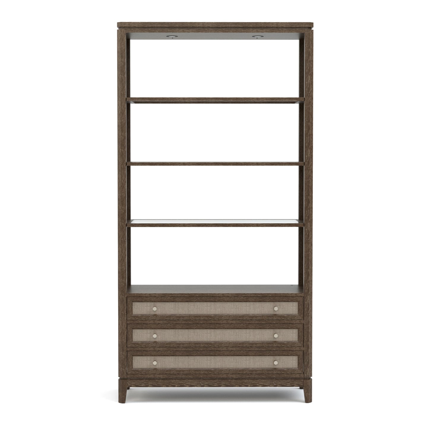 Maidstone Bookcase with Woven Jute in 202 Pier finish