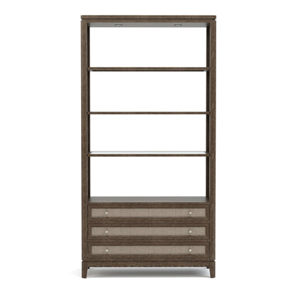 Maidstone Bookcase with Woven Jute in 202 Pier finish