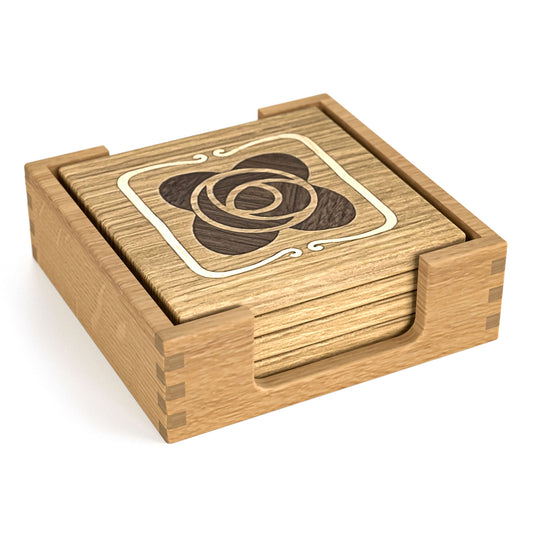 Mission Rose Inlay Coasters - Stickley Furniture | Mattress