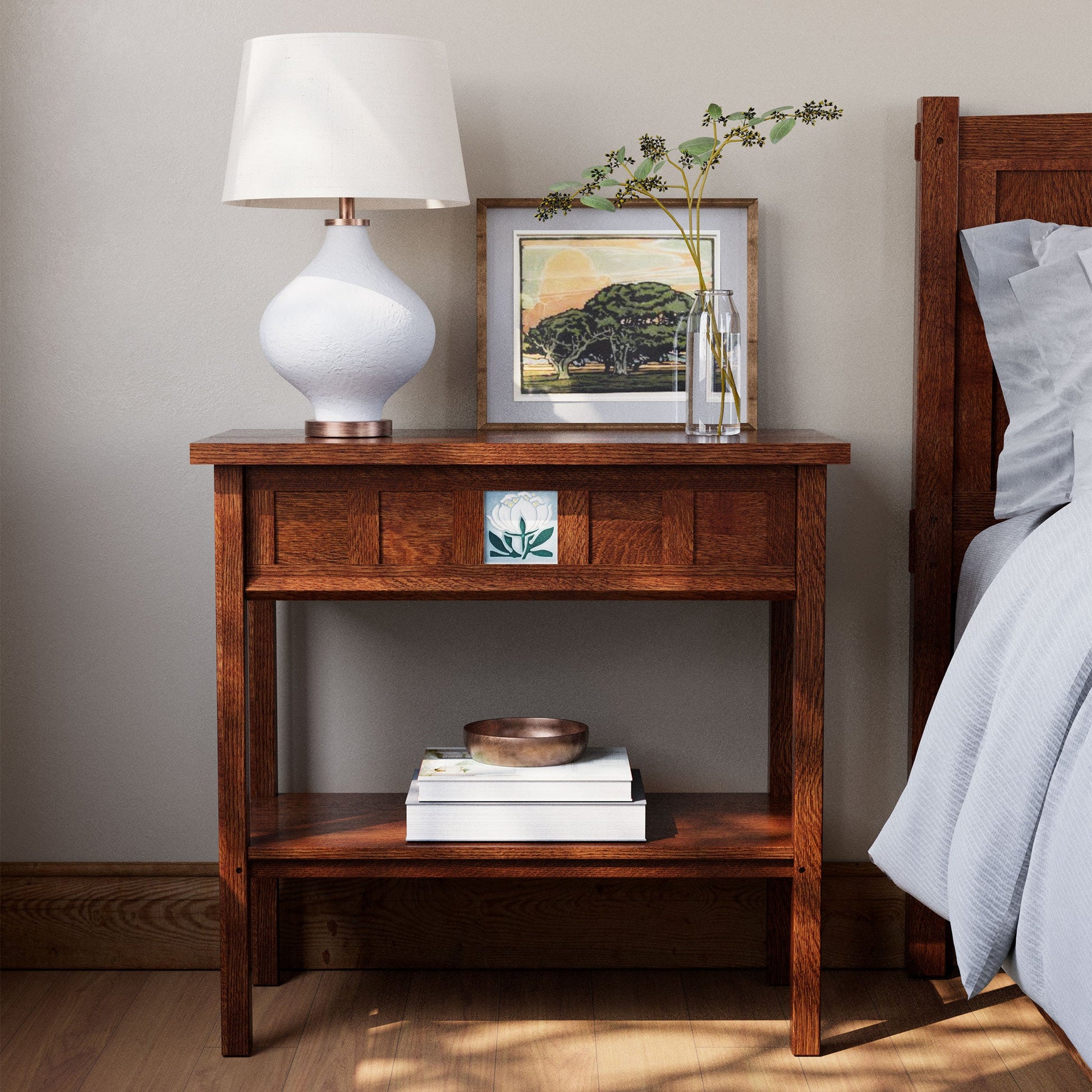 Floral Tile Console AUTHORIZATION CODE - Stickley Furniture | Mattress