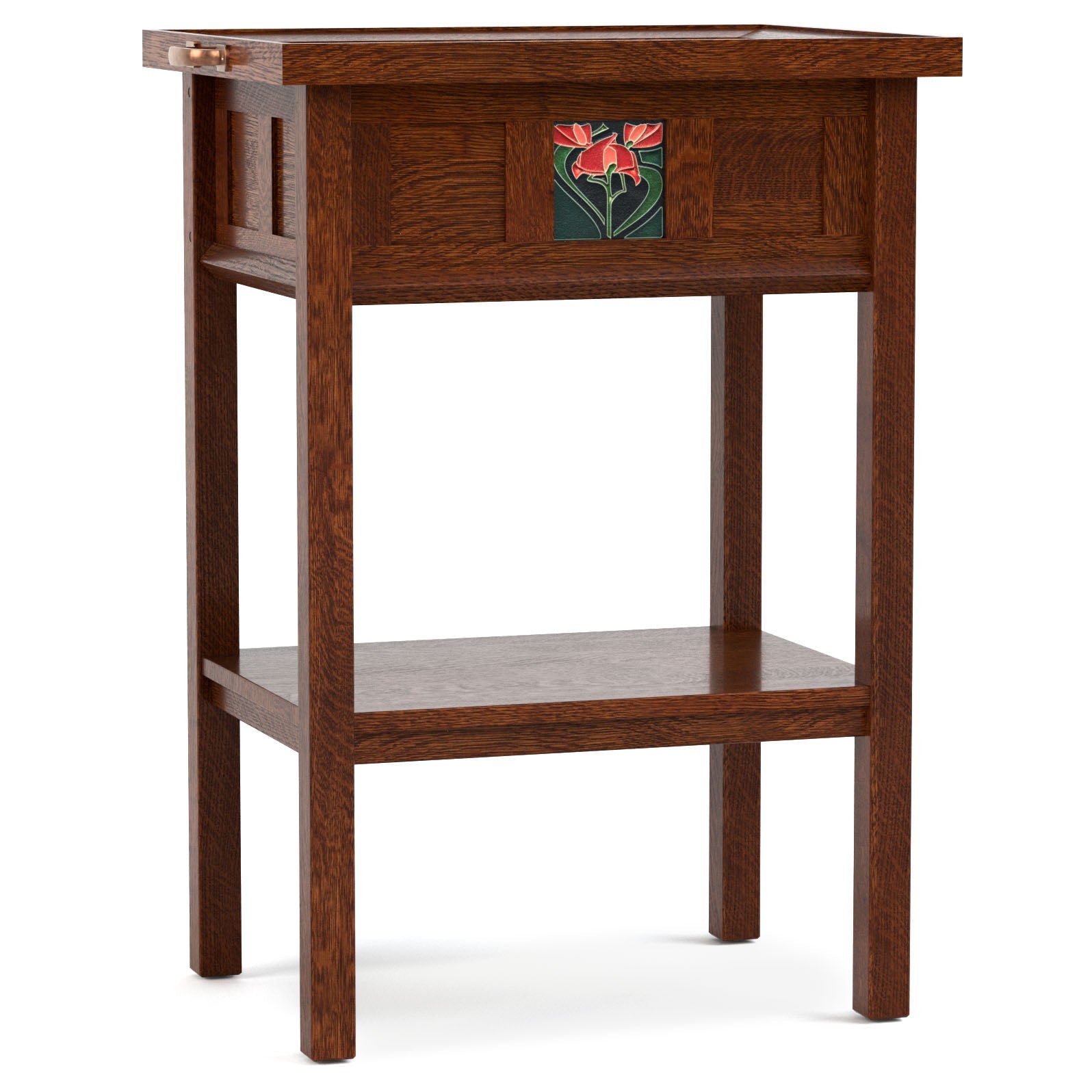 Floral Tile Tray Table