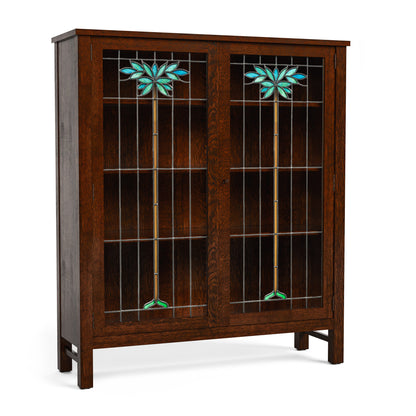 125th Anniversary LaSalle Stained Glass Bookcase - Stickley Furniture | Mattress
