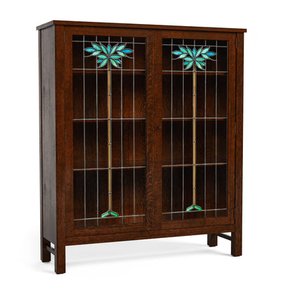 125th Anniversary LaSalle Stained Glass Bookcase - Stickley Furniture | Mattress