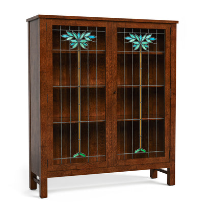 125th Anniversary LaSalle Stained Glass Bookcase - Stickley Furniture | Mattress