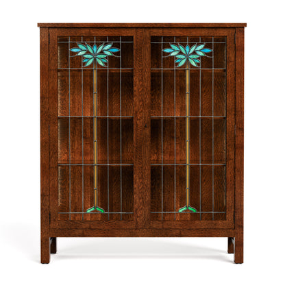 125th Anniversary LaSalle Stained Glass Bookcase - Stickley Furniture | Mattress