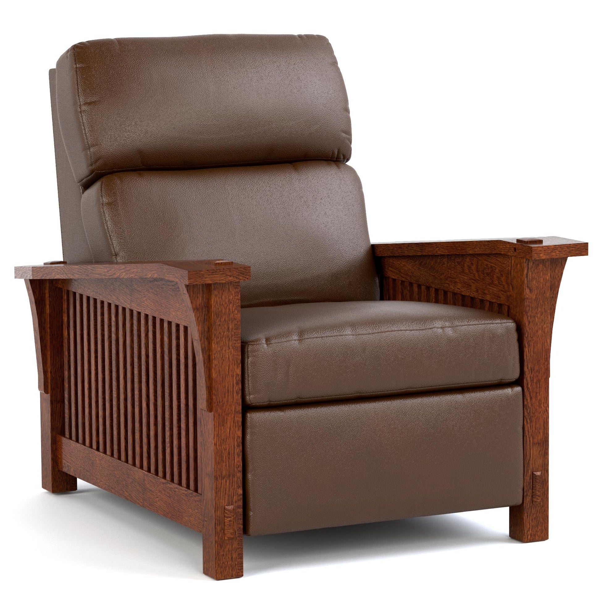 Spindle Morris Power Wall Recliner Colman Saddle Leather 032 - Onondaga Finish