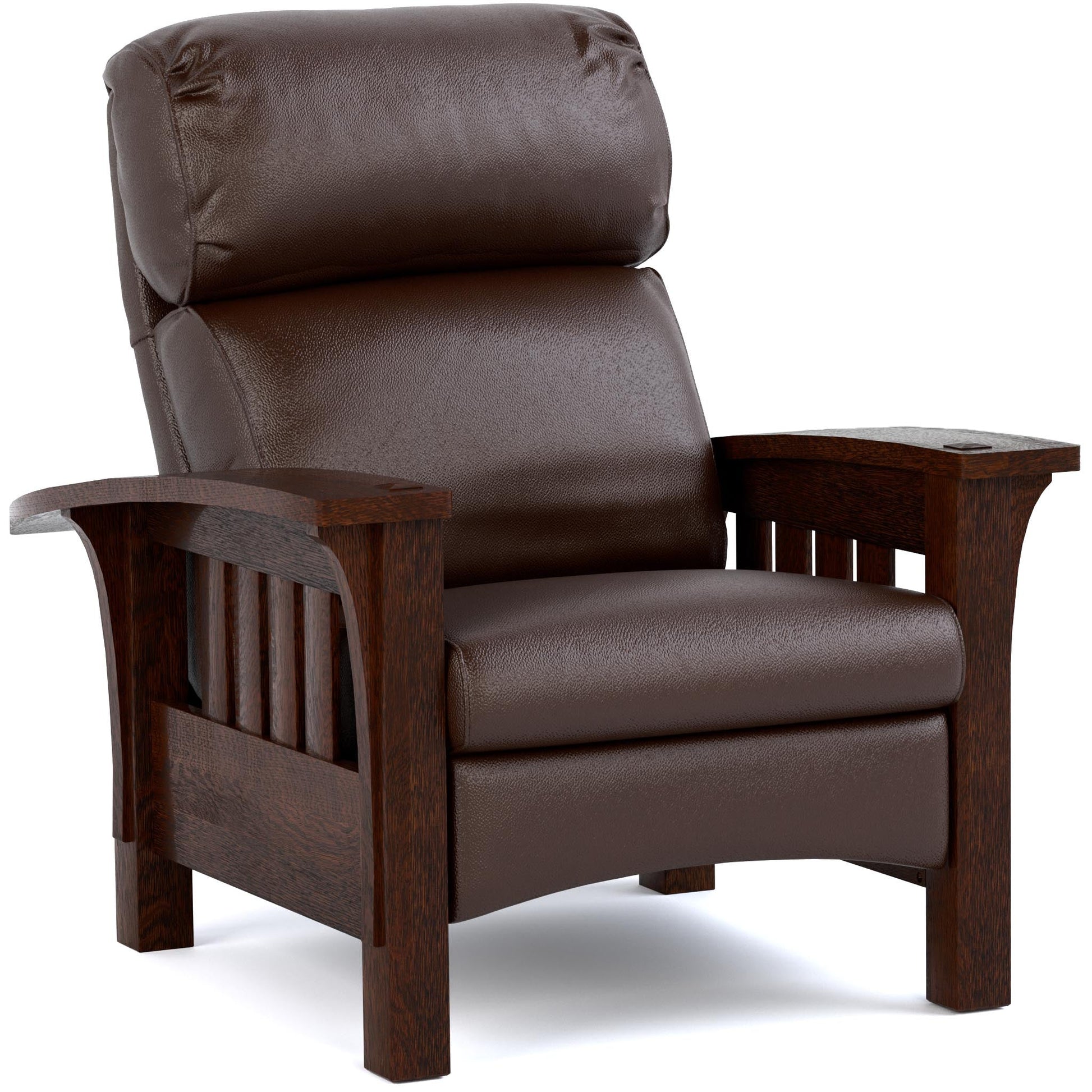 Bustle Back Bow Arm Morris Recliner Colman Boot Leather 031 - Centennial Finish