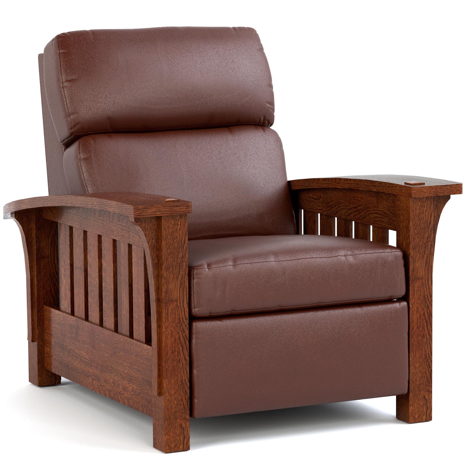 Bow Arm Morris Power Wall Recliner Colman Sienna Leather 032 - Onondaga Finish