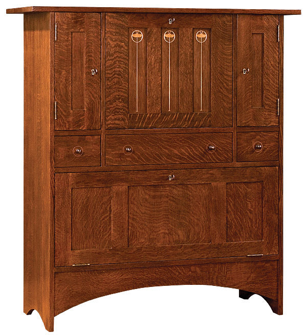 Harvey Ellis Fall-Front Desk with Bottom Doors – Stickley