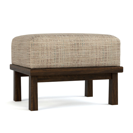 Hudson Valley Wood-Frame Ottoman - Stickley Furniture | Mattress