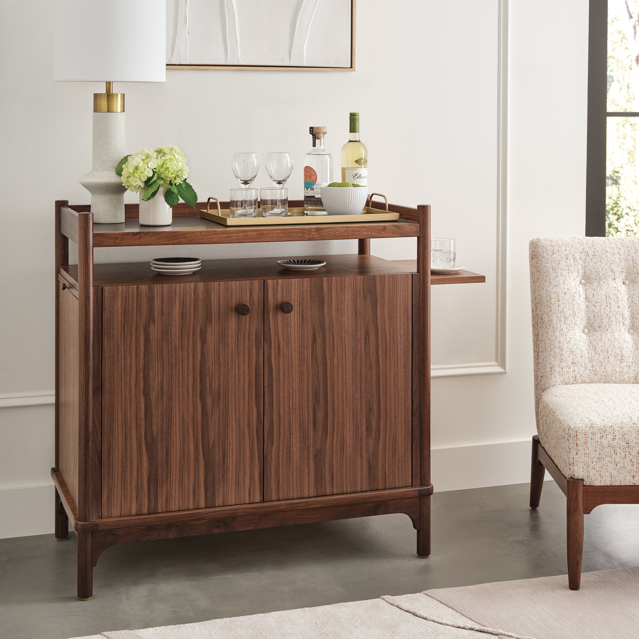 スモーキークォーツ シェル トレイ Walnut Grove Small Server – Stickley