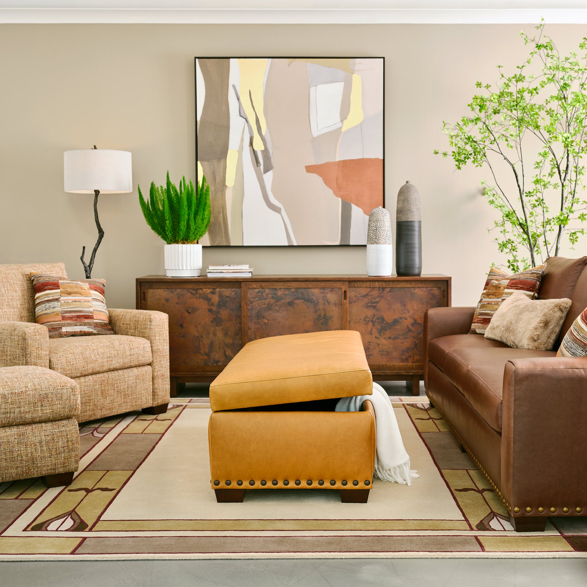 Durant Storage Ottoman - Stickley Furniture | Mattress