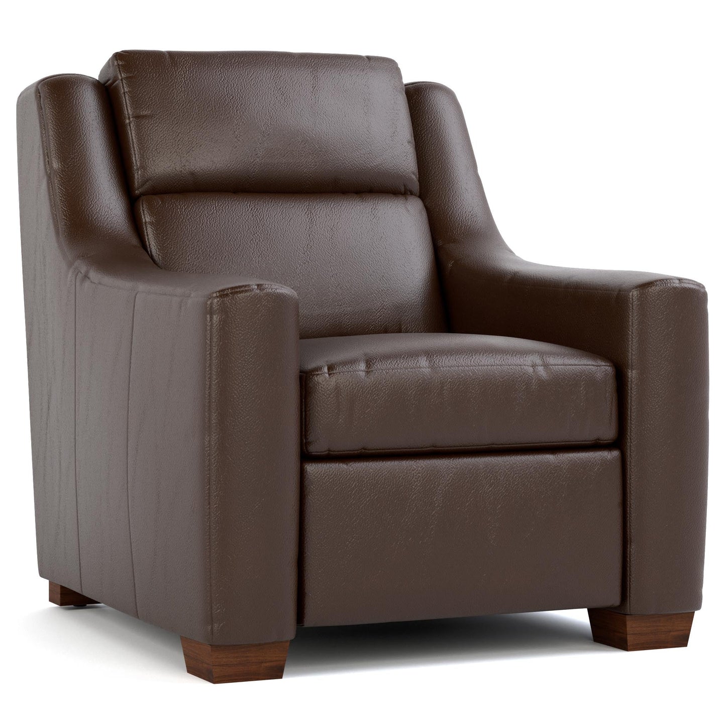 Hawley Power Wall Recliner Futuro Oak Leather Dark Maple Finish