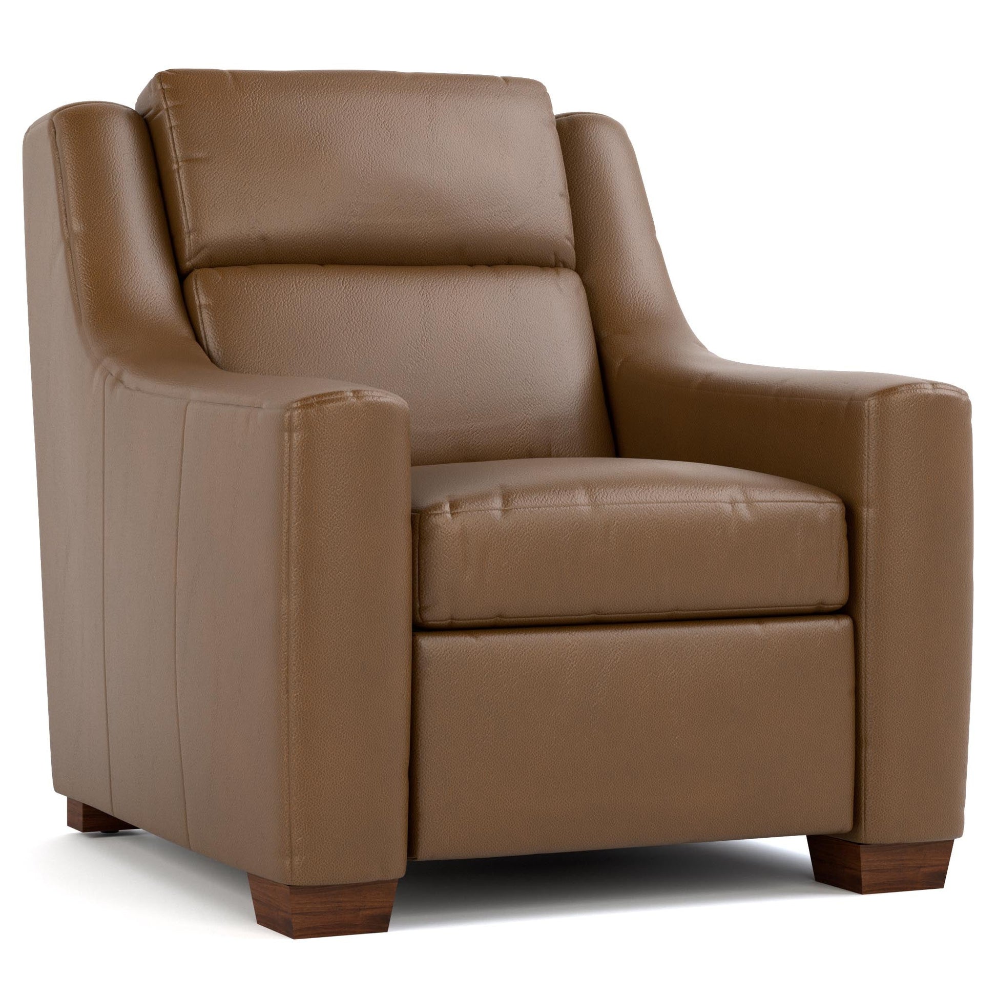 Hawley Power Wall Recliner Sorrento Walnut Leather Dark Maple Finish