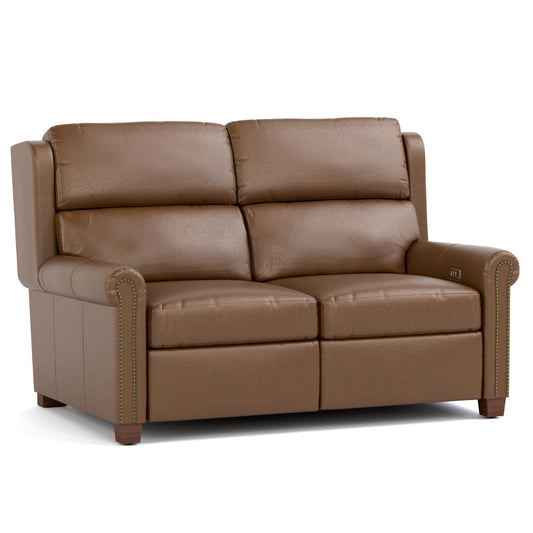 Woodlands Small Roll Arm Motion Sofa with Nails