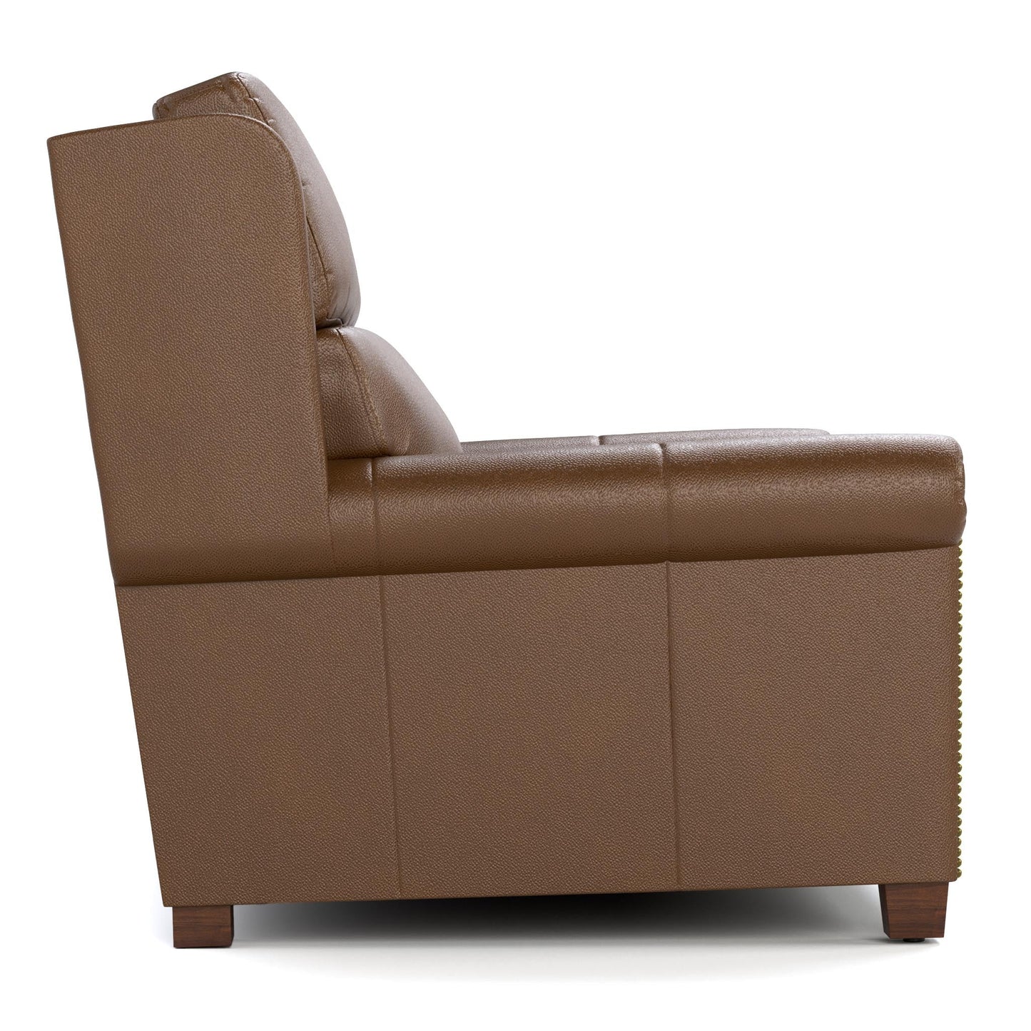 Woodlands Small Roll Arm Motion Sofa with Nails
