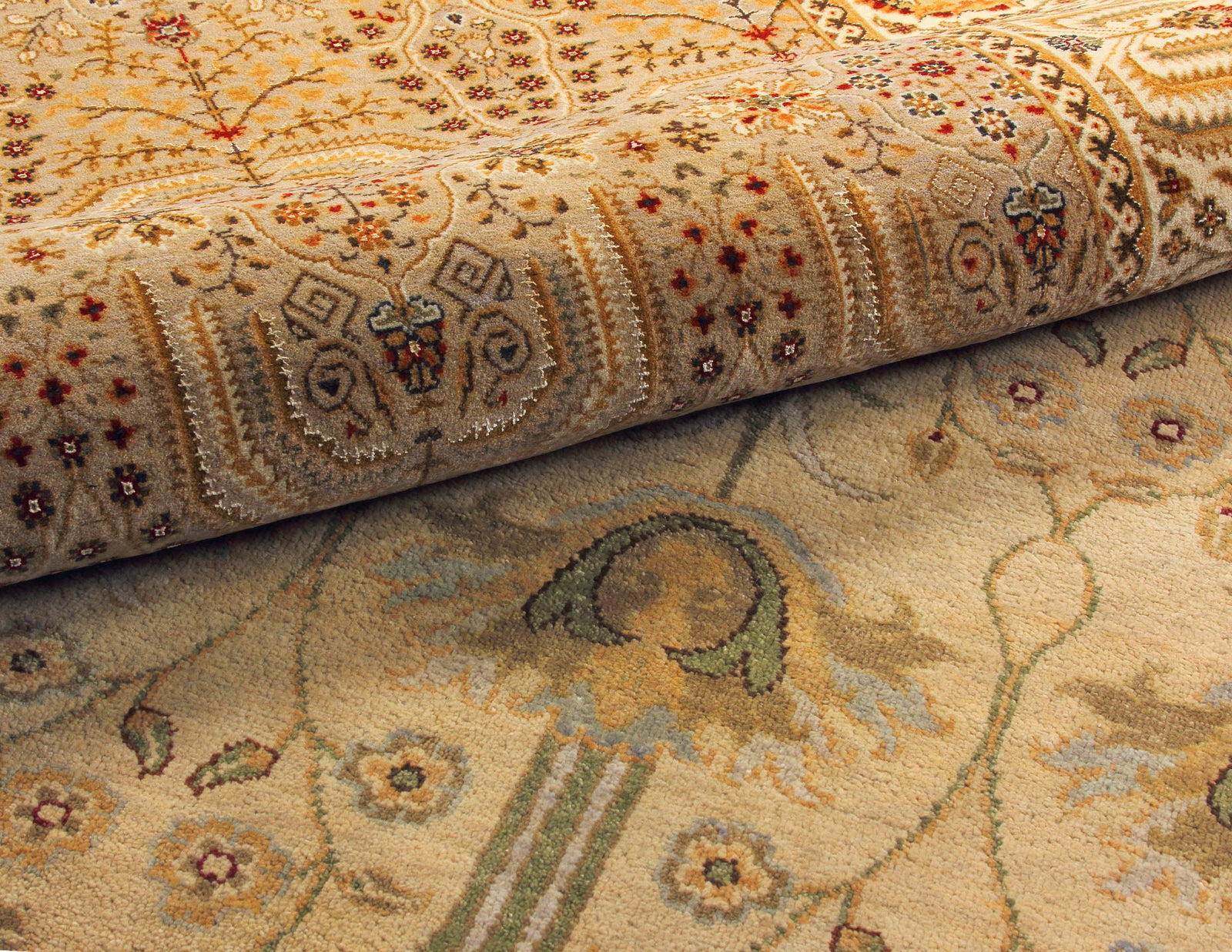 Up-close shot of two Stickley rugs