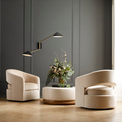 Winona Round Ottoman - Stickley Furniture | Mattress