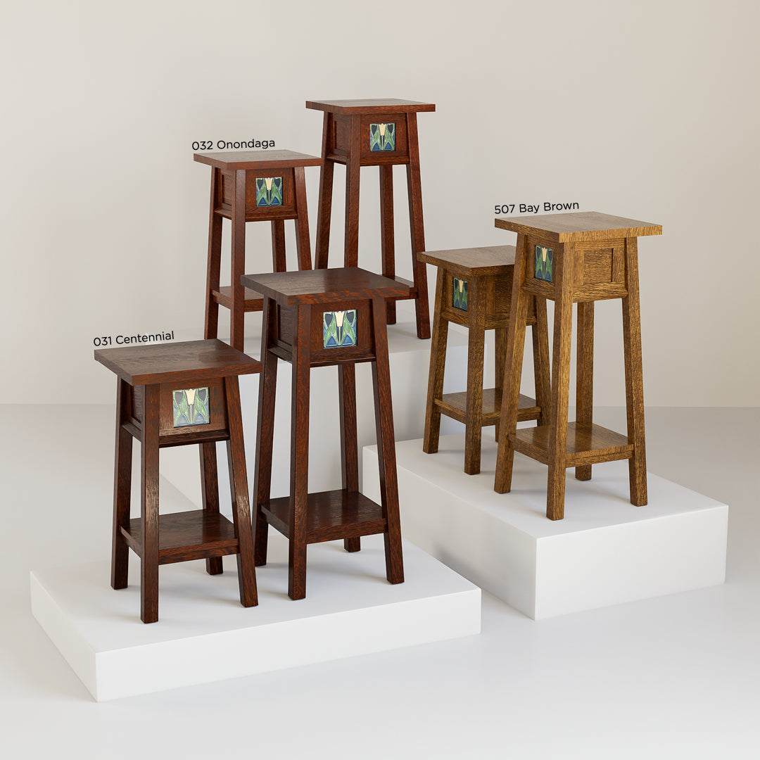 indoor plant stands and tables Floral Tile 24-inch Plant Stand