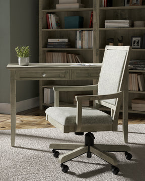 Origins by Stickley office chair, desk, and bookcase