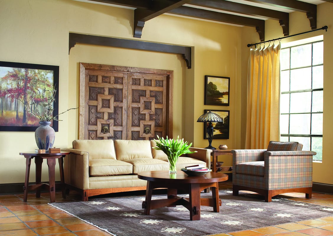 Gus Round Lamp Table - Stickley Furniture | Mattress