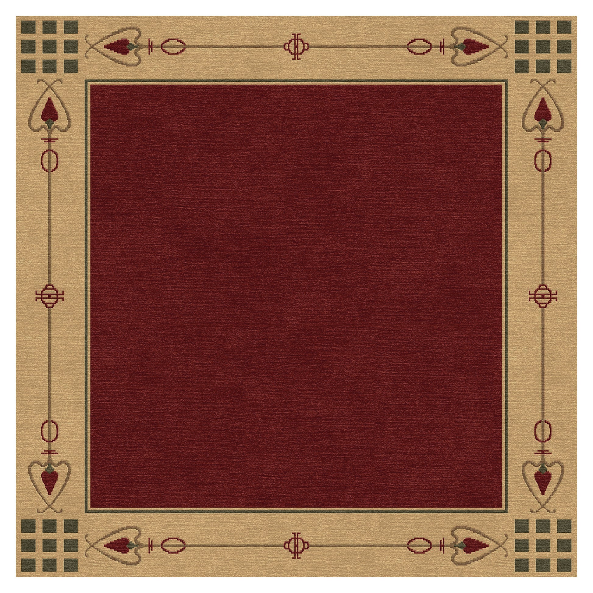 Highland Park Rug - Red - Stickley Furniture | Mattress