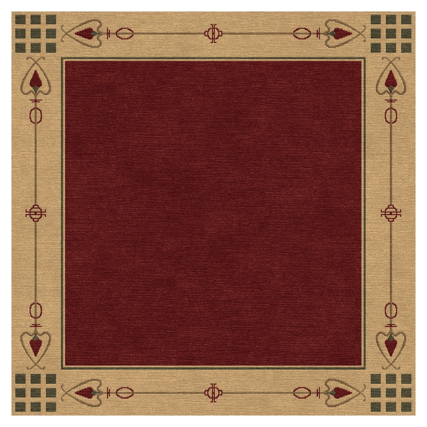 Highland Park Rug - Red - Stickley Furniture | Mattress