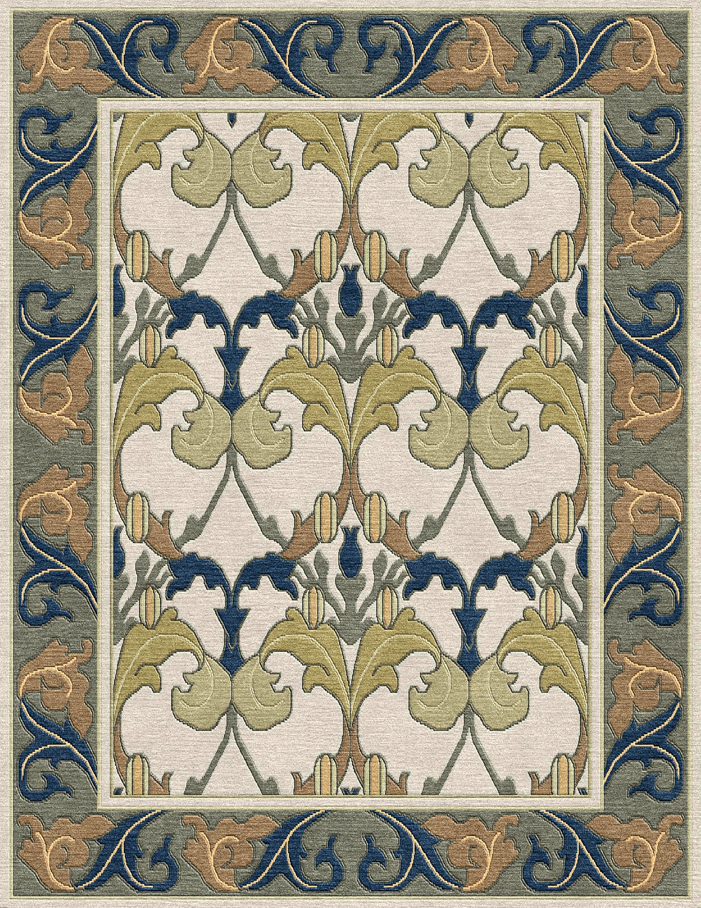 Voysey Botanical Rug - Stickley Furniture | Mattress