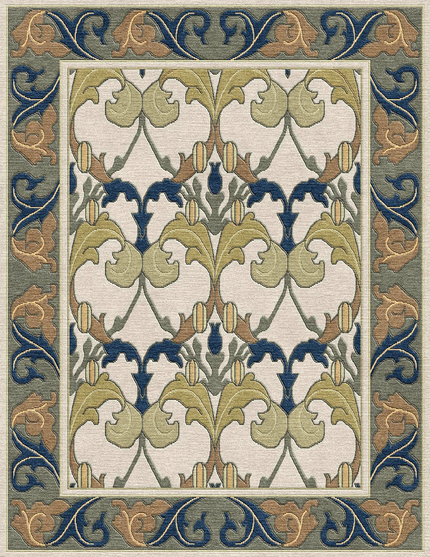 Voysey Botanical Rug - Stickley Furniture | Mattress