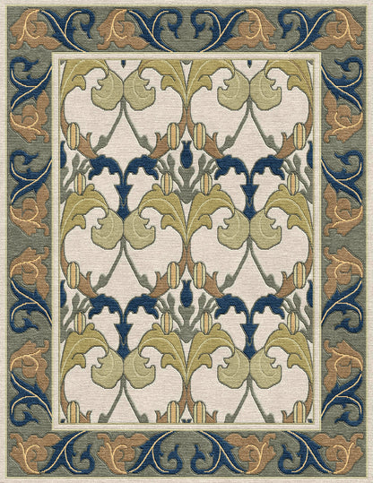 Voysey Botanical Rug - Stickley Furniture | Mattress