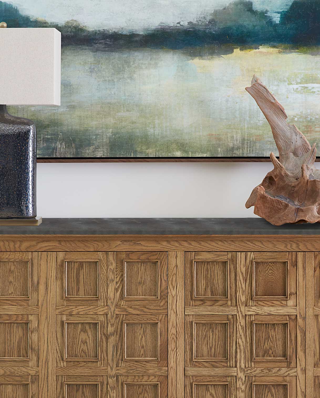 Close up of the Bay Brown finish used on St. Lawrence products