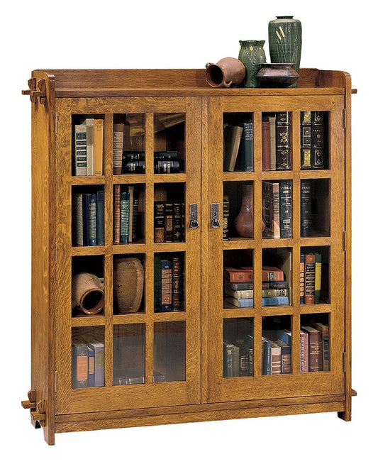 Double Bookcase with Glass Doors - Stickley Furniture | Mattress