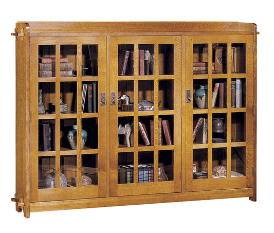 Triple Bookcase with Glass Doors - Stickley Furniture | Mattress