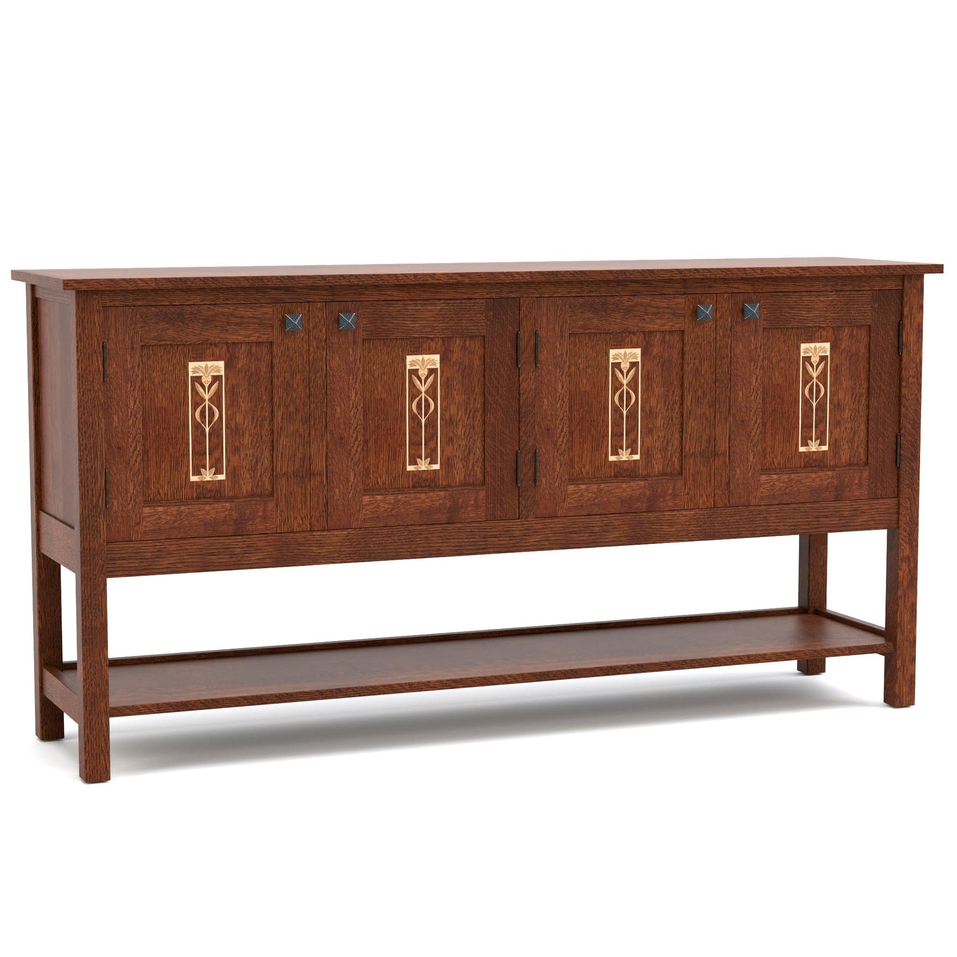 Meadowflower Four-Door Sideboard Oak 032 Onondaga Finish