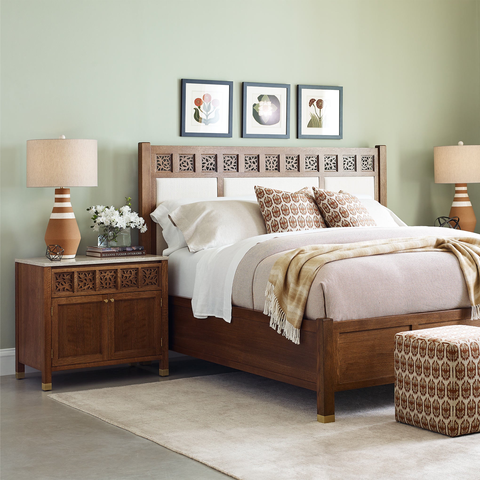Surrey Hills Two-Door Nightstand, Stone Top – Stickley