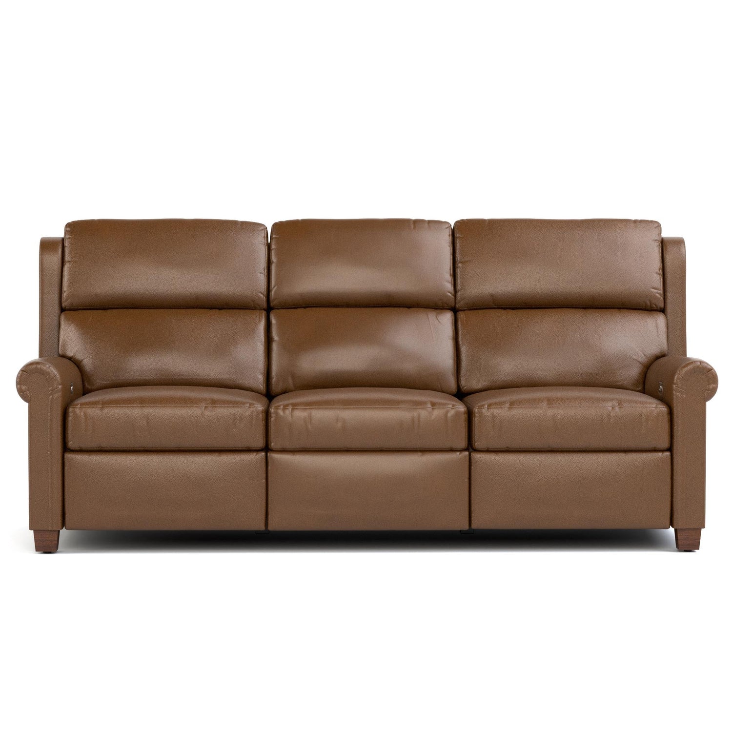 Woodlands Small Roll Arm Motion Sofa Selvano Bark - Front