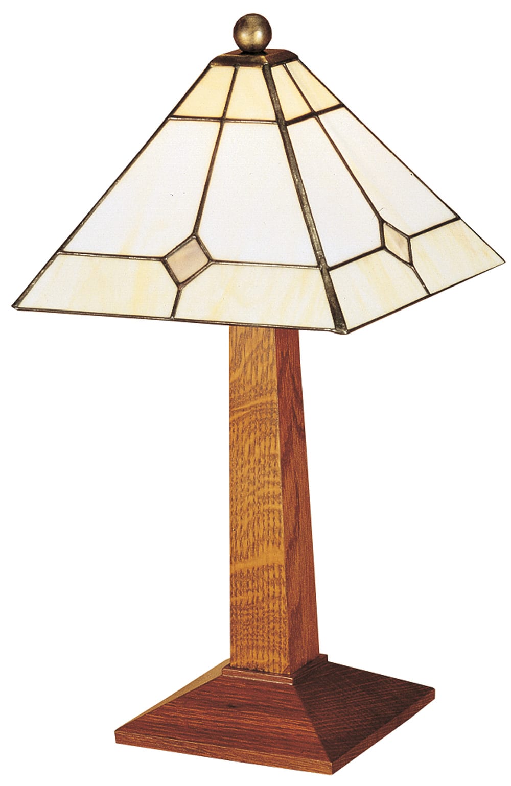 Small Lamp with Art Glass Shade - Stickley Brand