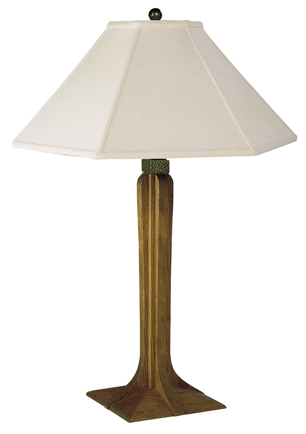Corbel Base Table Lamp with Linen Shade - Stickley Brand