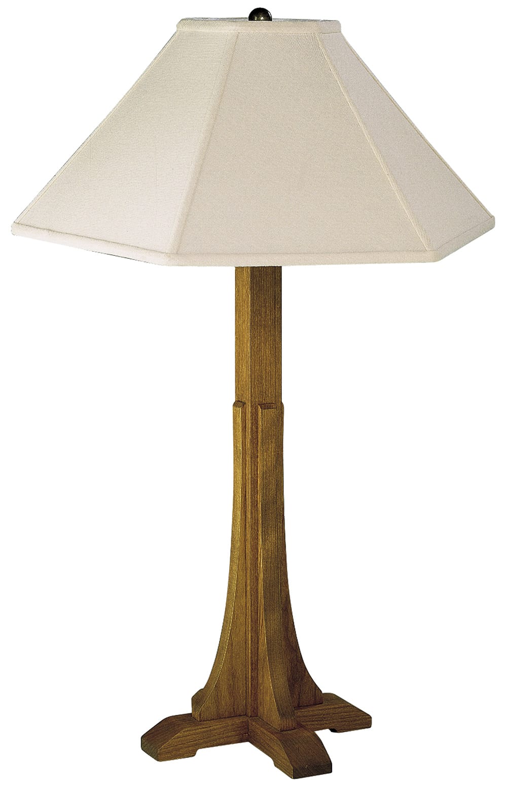 Cross Base Table Lamp with Linen Shade - Stickley Brand