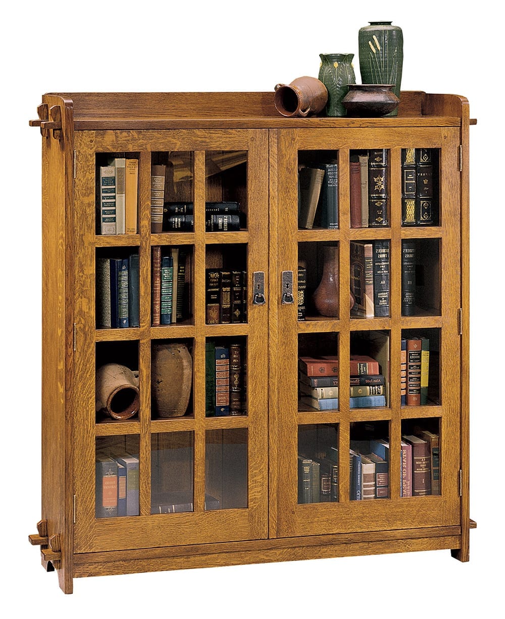 Double Bookcase with Glass Doors - Stickley Brand
